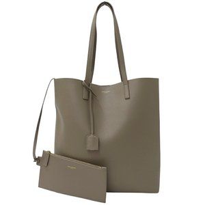 Saint Laurent Taupe Tote Bag with Pouch